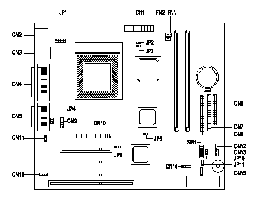 V66MA Motherboard Diagram