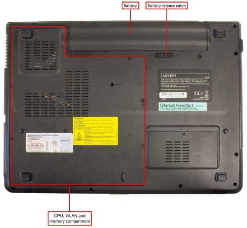 UKT Support - Advent 9515 Laptop