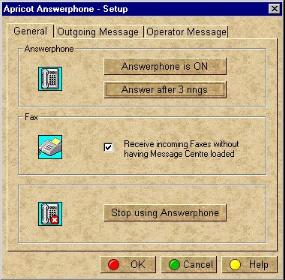 answerphone setup screen