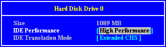 Hard Disk Drive 0 Screen