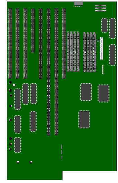 386 25 Rev F Motherboard Diagram