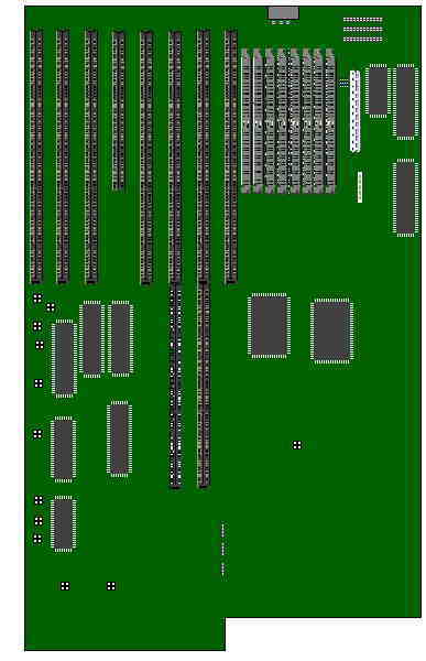 386 25 Rev D Motherboard Diagram